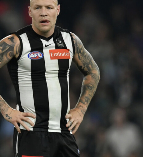 Jordan De Goey takes stock — around 30 disposals and two goals on a night when little else went Collingwood's way
